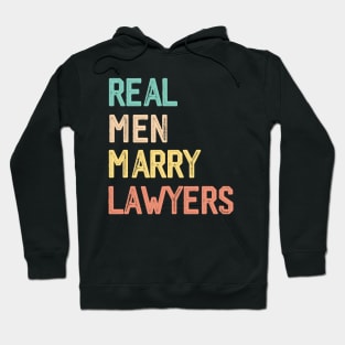 Vintage Husband Married Lawyers Husband Engagement Lawyers Hoodie